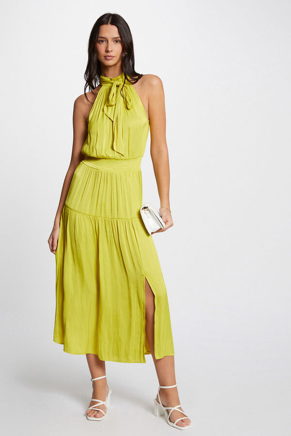 Morgan Vestido largo recto holgado Amarillo