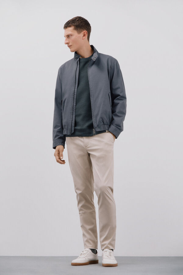 Cortefiel Blus&atilde;o algod&atilde;o Cinzento