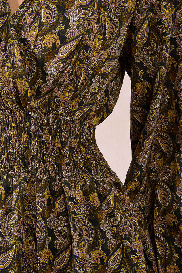 Molly Bracken Vestido largo con estampado y pliegues Multicolor