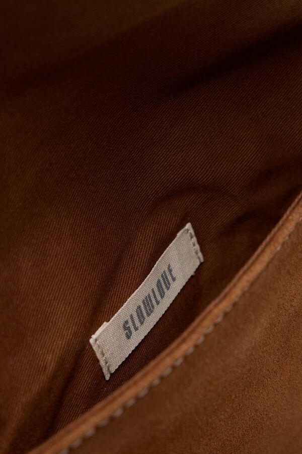 Slowlove Saco de ombro em pele rachada Castanho