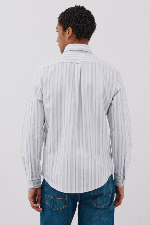 Cortefiel Camisa oxford rayas Azul