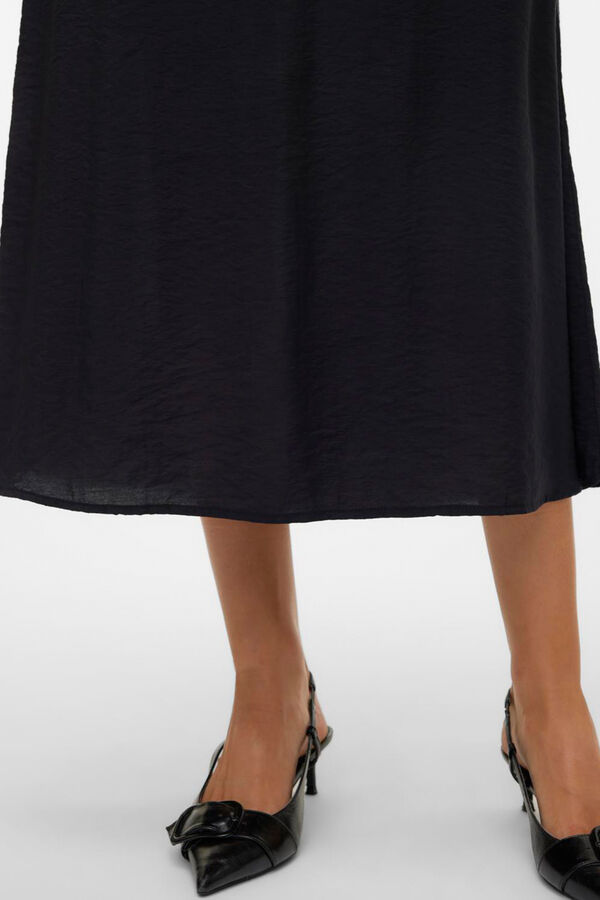 Vero Moda Falda midi flu&iacute;da Negro