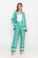 Vero Moda Pantal&oacute;n largo efecto satinado Turquesa