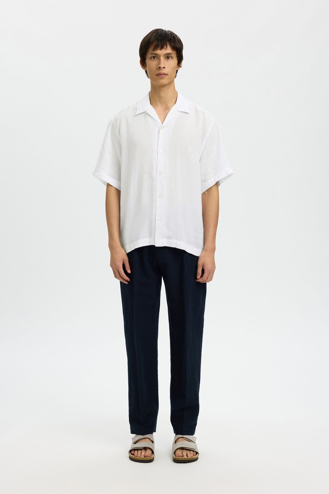 Selected Camisa de manga corta lino
