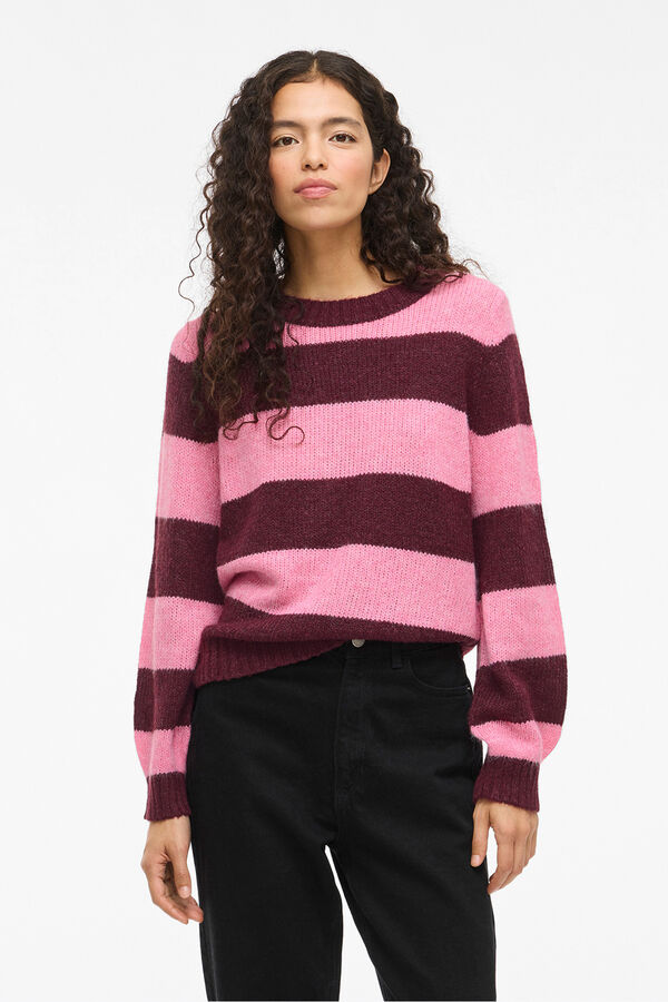 Vila Jersey de punto con rayas Morado