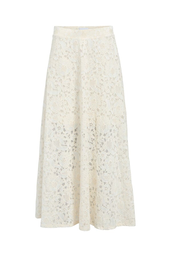 Object Falda larga encaje Blanco