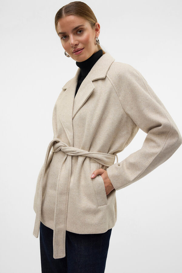 Vero Moda Jaqueta curta de pano Tostado