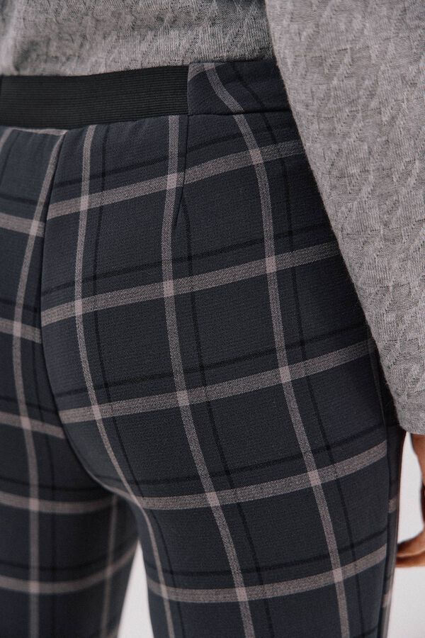 Cortefiel Pantal&oacute;n el&aacute;stico confort Estampado gris