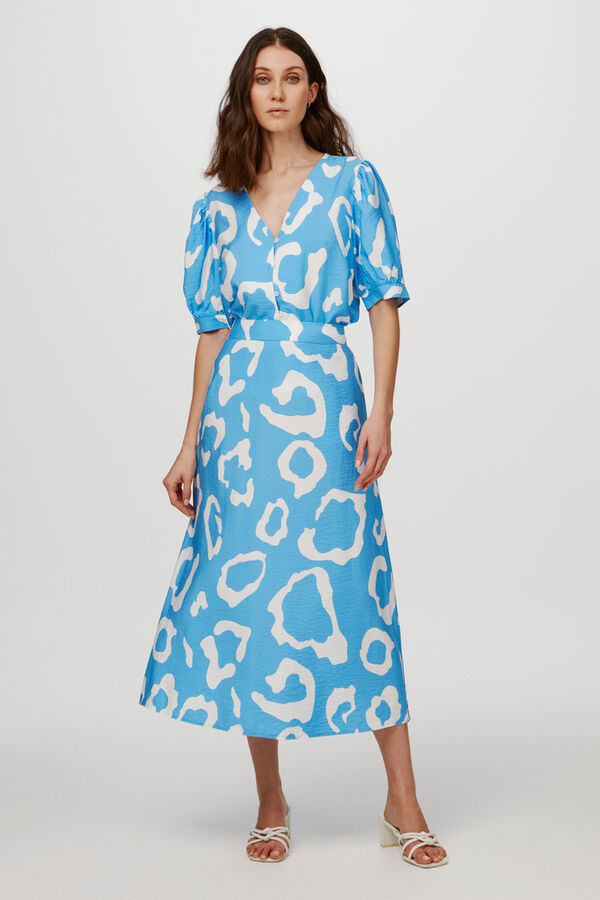 Object Blusa Ecovero y mangas globo Azul