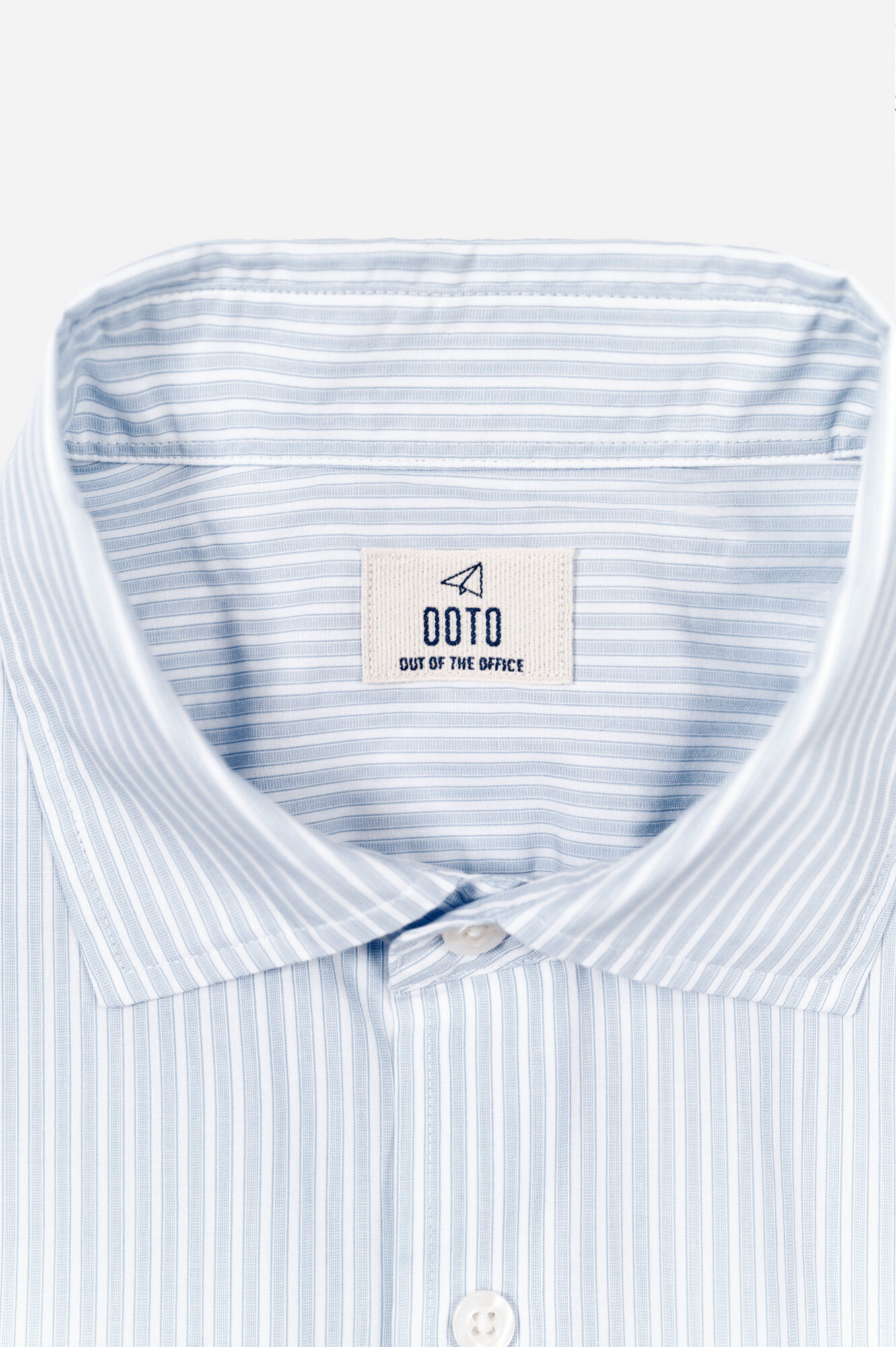 OOTO Camisa de popelina de manga comprida