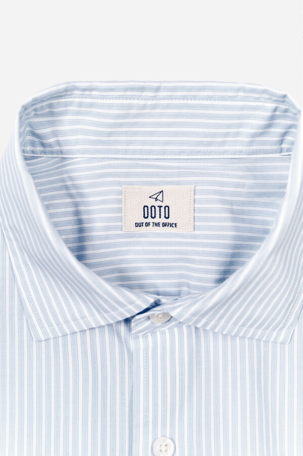 OOTO Camisa popelín manga larga Azul oscuro