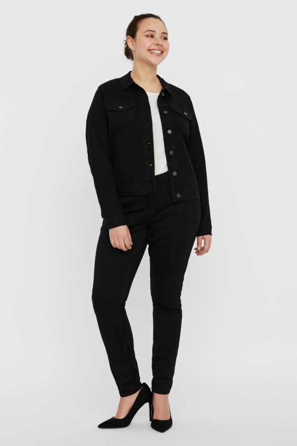 Vero Moda Curve Chaqueta vaquera talla grande Negro