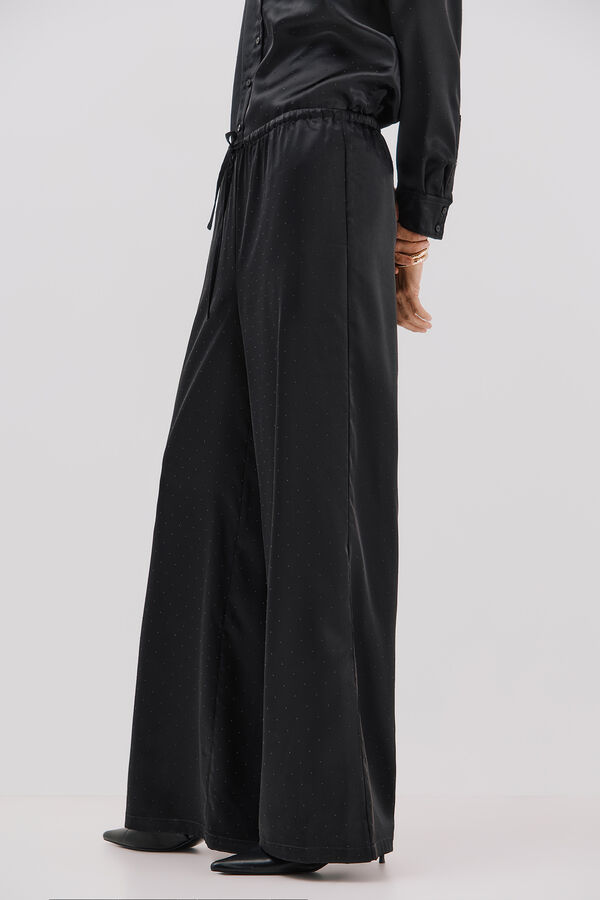 Cortefiel Pantal&oacute;n de strass Negro