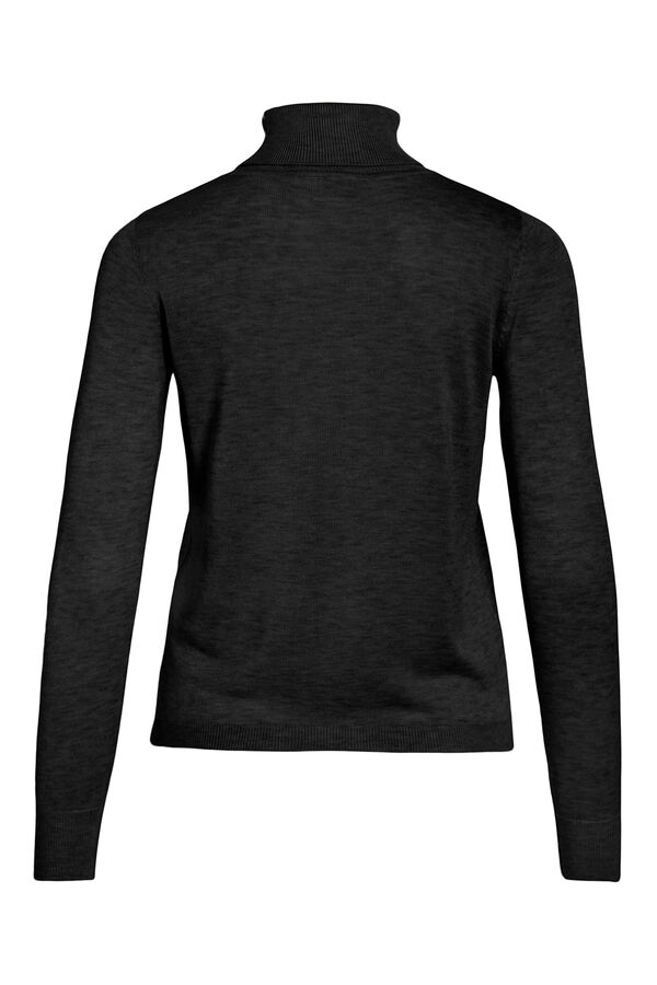 Vila Jersey de cuello alto con viscosa Negro