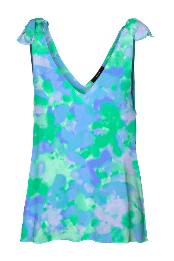 Vero Moda Top escote pico frontal y trasero Azul