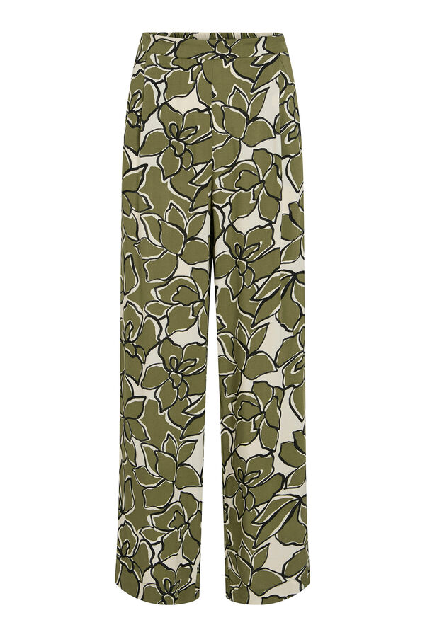 Vila Printed flowing trousers Verde