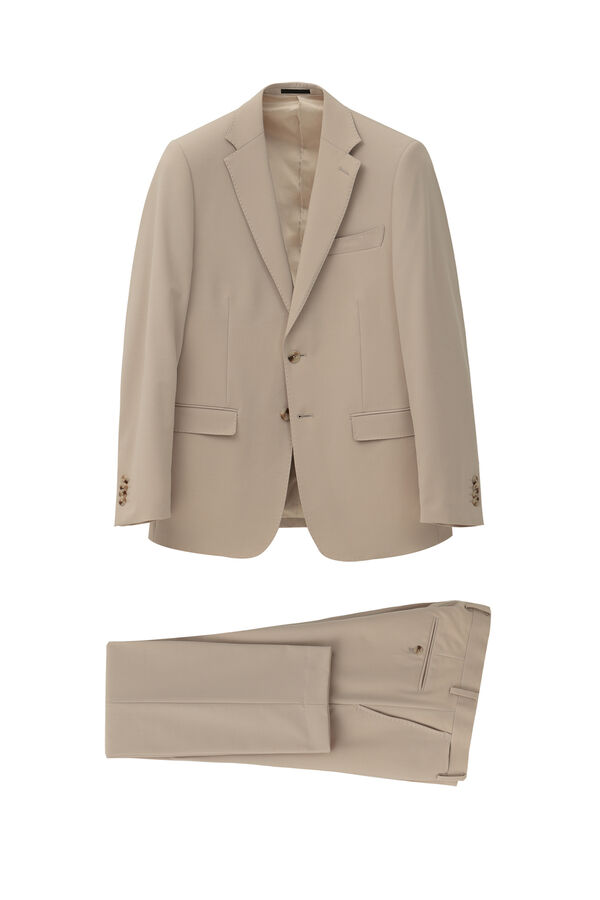 PuroEGO Terno lav&aacute;vel fil a fil Tostado