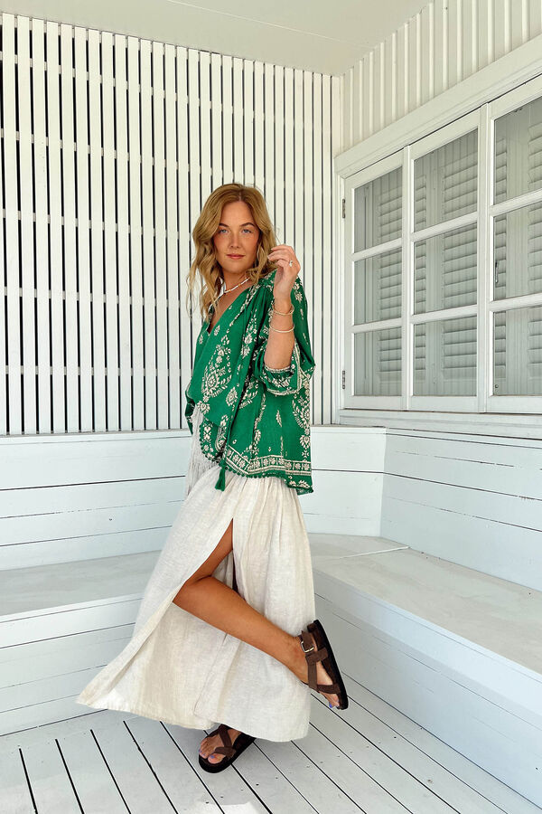 Jaase Blusa manga francesa oversize Rue Verde