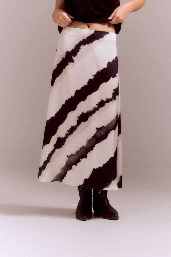 Slowlove Falda midi estampada Multicolor