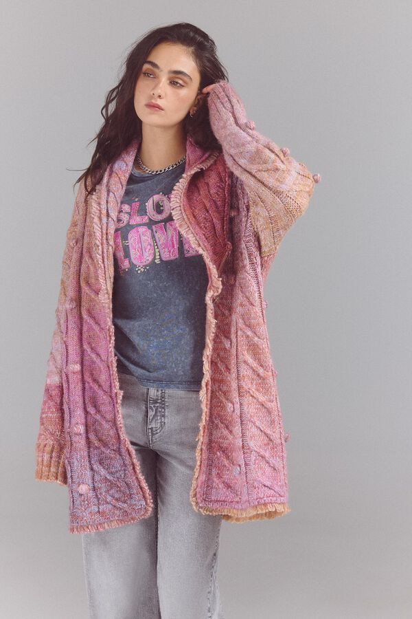 Slowlove Chaqueta punto fantas&iacute;a Rosa