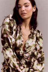 Slowlove Blusa estampada nido de abeja Multicolor