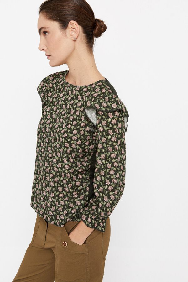 Cortefiel Top combinado folho Multicolorido