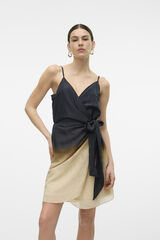 Vero Moda Vestido curto estampado com al&ccedil;as Preto