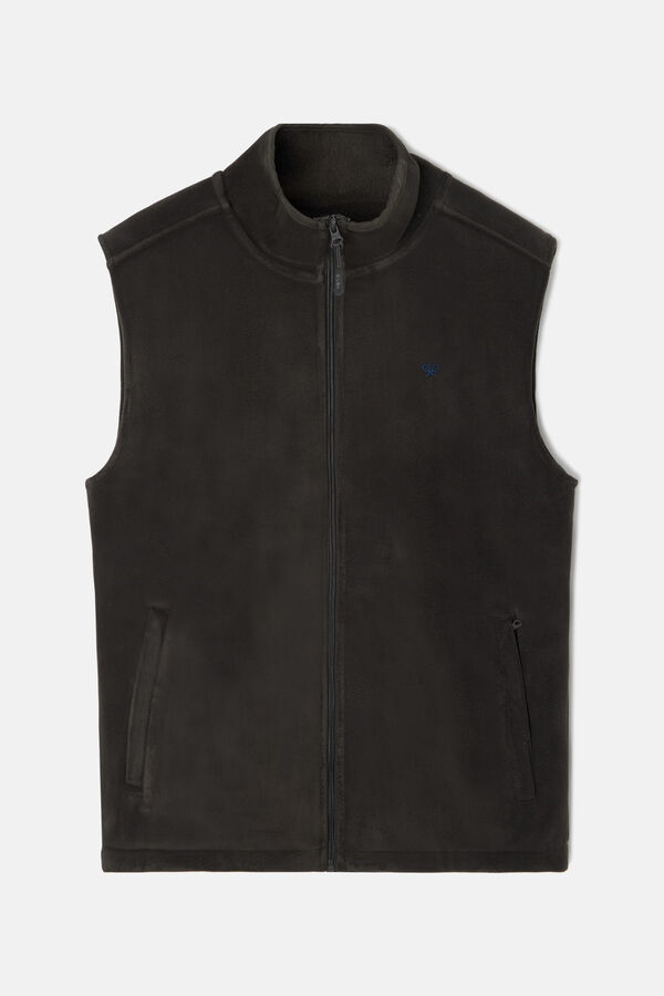 Silbon Chaleco polar Verde oscuro