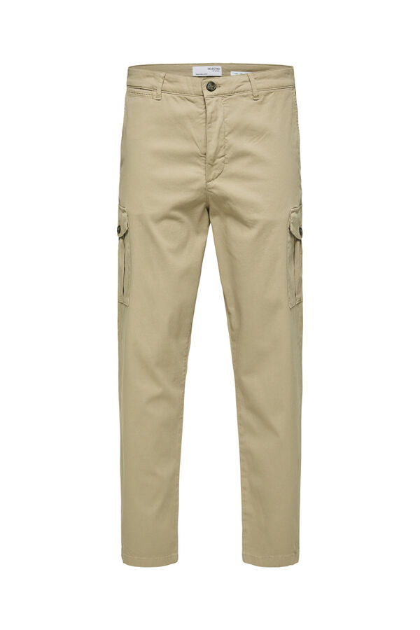 Selected Pantal&oacute;n cargo slim fit Marr&oacute;n