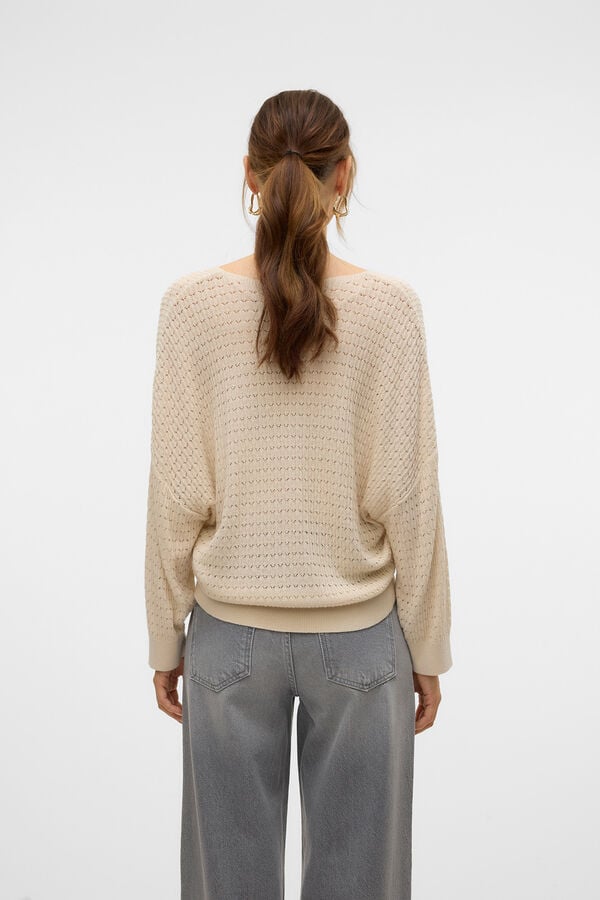 Vero Moda Su&eacute;ter de malha fina estruturada Cinzento