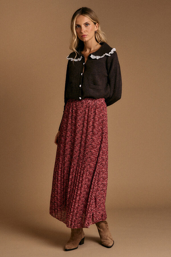 Pol&iacute;n Et Moi Cardigan com gola balinesa Castanho