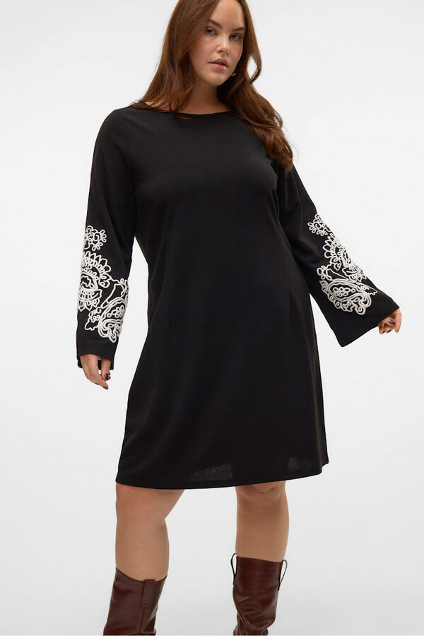 Vero Moda Curve Vestido curto de manga comprida Curve Preto