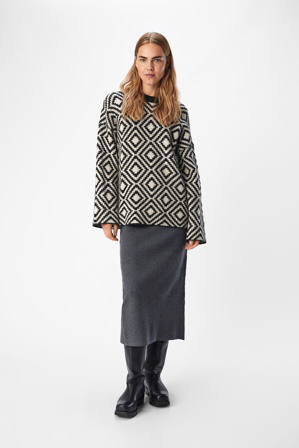 Object Jersey lana estampado Negro