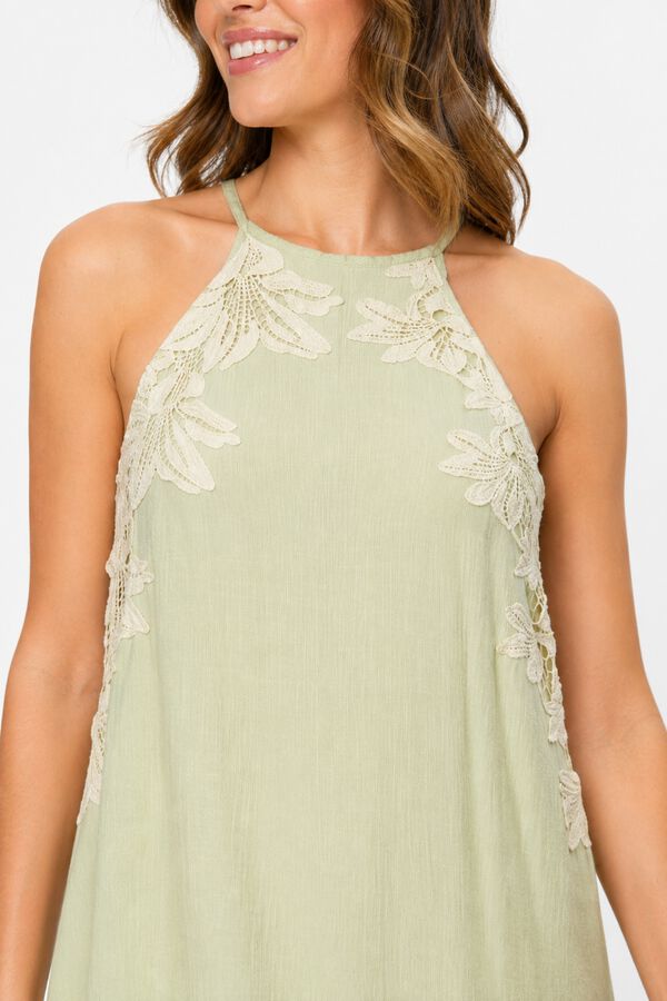 Object Vestido comprido fluido Verde