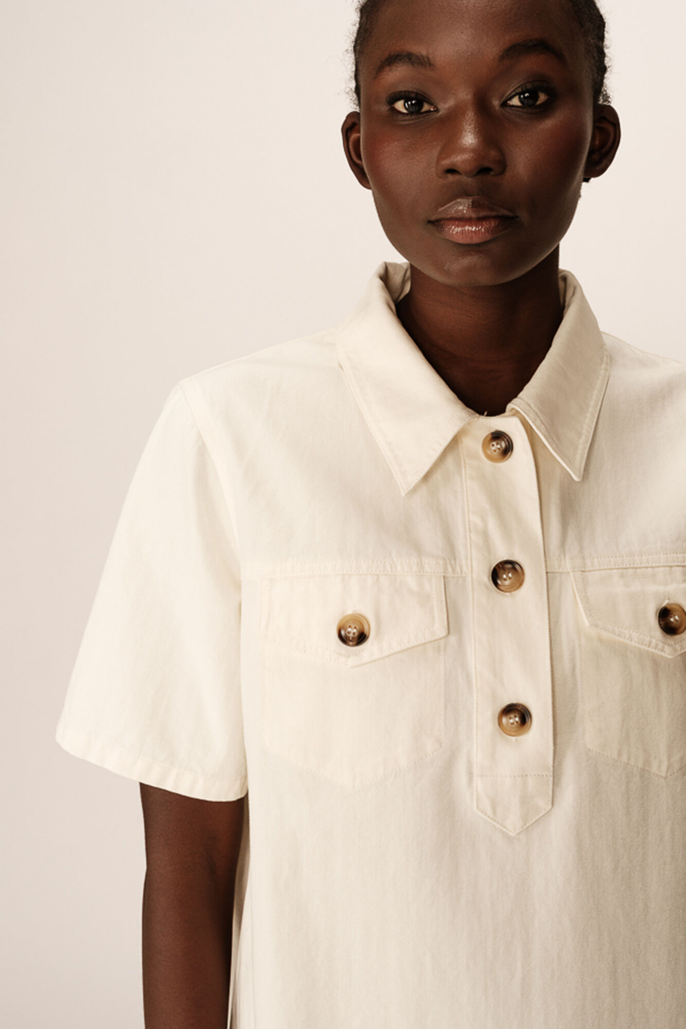 Grace & Mila Vestido corto de algod&oacute;n