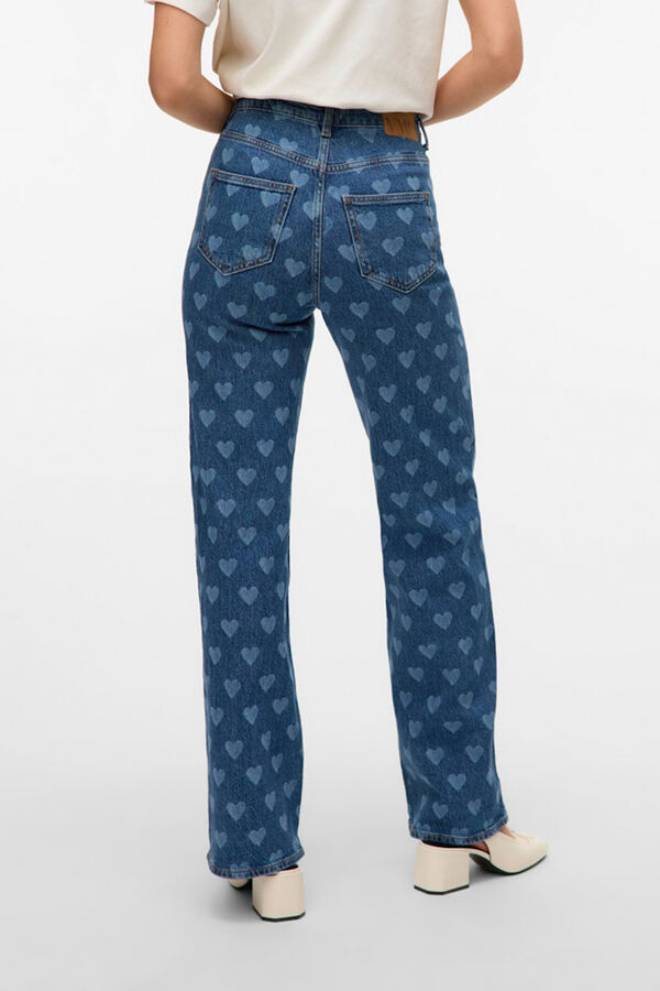 Vero Moda Pantal&oacute;n vaquero estampado Azul