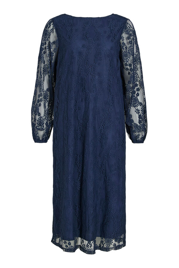 Vila Vestido de fiesta midi Azul marino