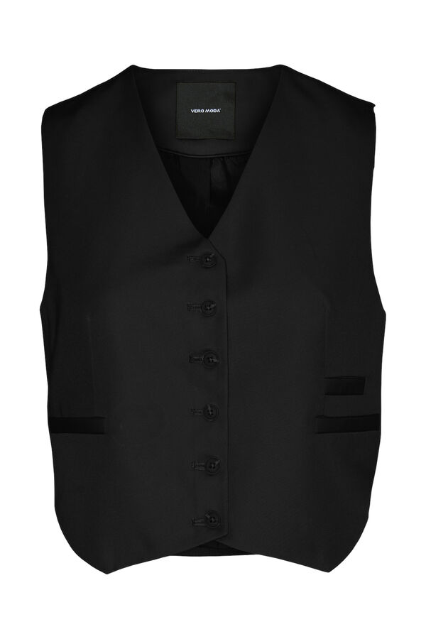 Vero Moda Colete elegante com botões Preto