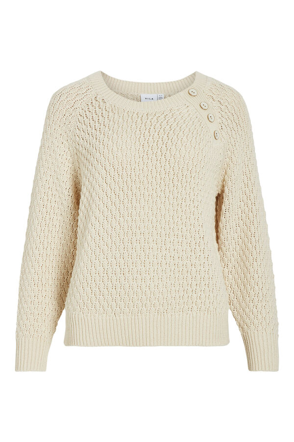 Vila Camisola de malha com bot&otilde;es Cinzento