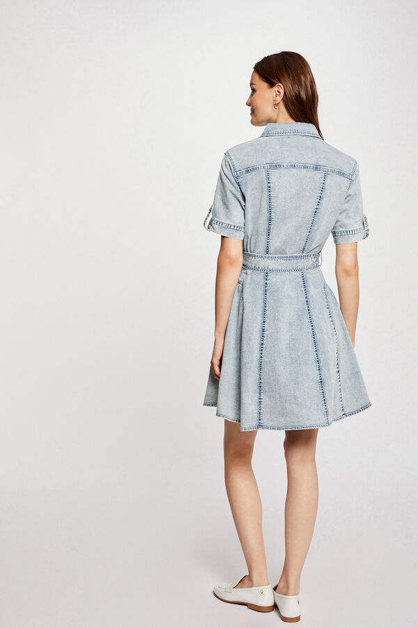 Morgan Vestido curto jeans Azul