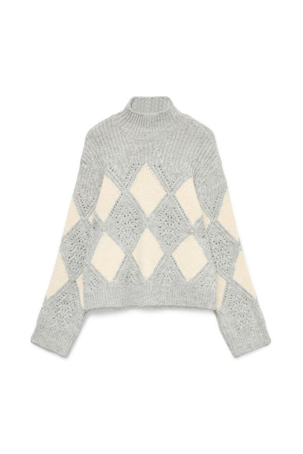 Vero Moda Jersey estructura rombos Gris