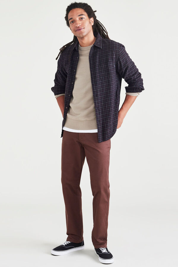 Dockers Pantalones chinos slim fit Marr&oacute;n