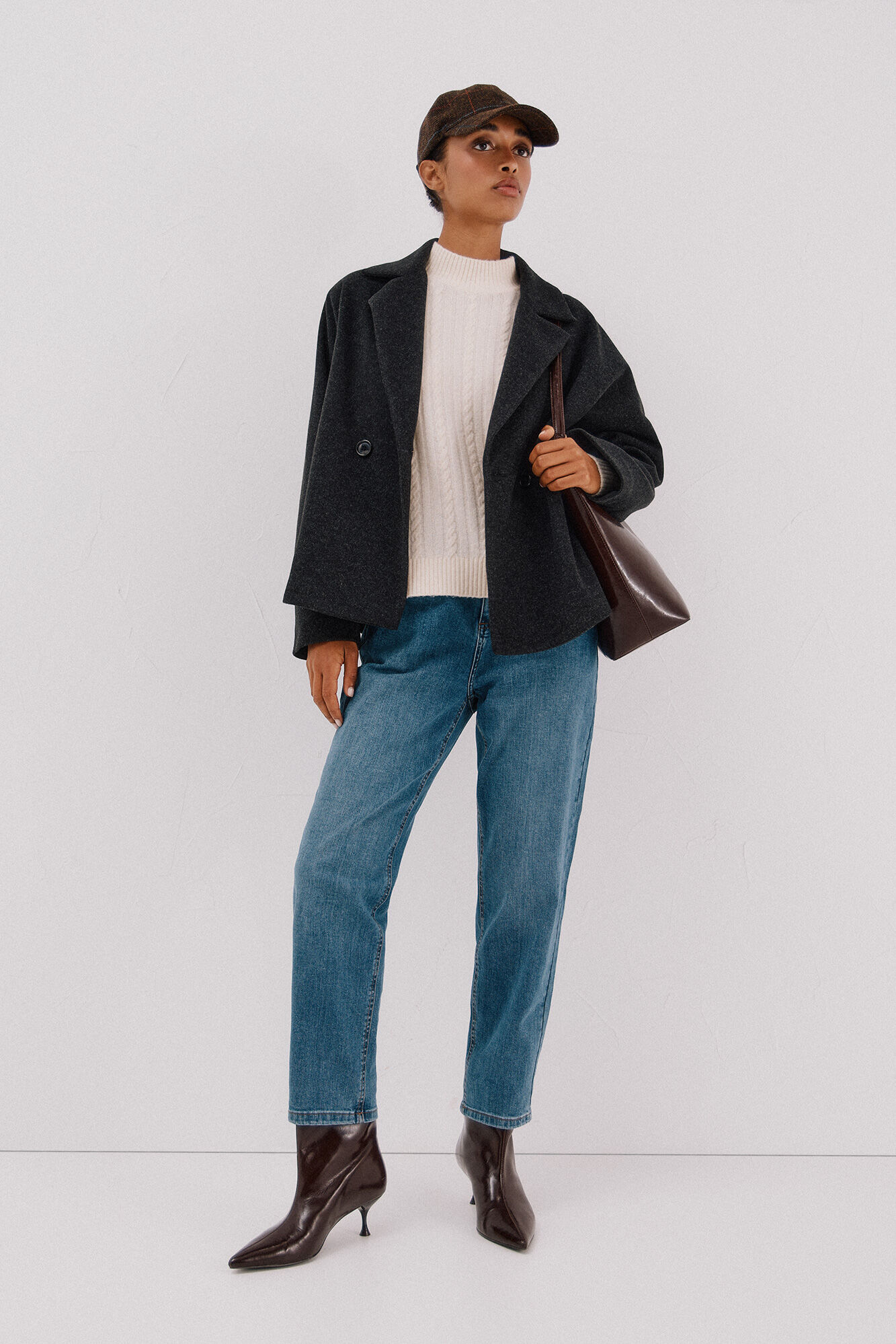 Cortefiel Abrigo corto desestructurada