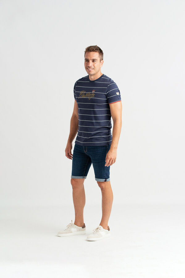 Privata T-shirt de manga curta 100% algod&atilde;o Azul