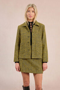 Molly Bracken Casaco curta com estampado discreta