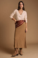 Pol&iacute;n Et Moi Falda larga Miressa Marr&oacute;n