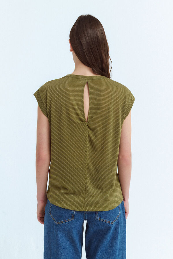 Vila Camiseta Rayas l&uacute;rex Verde oscuro