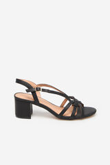 Cortefiel Sandalia tac&oacute;n tira trenzada Negro