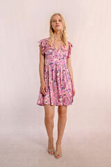 Molly Bracken Vestido manga curta Multicolorido