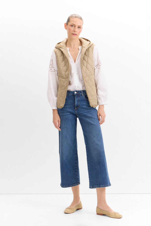 Cortefiel Colete ultrafino acolchoado Castanho